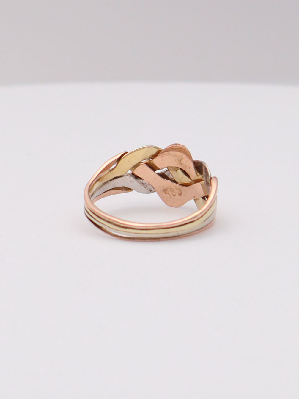 14k Tri-Color Puzzle Ring