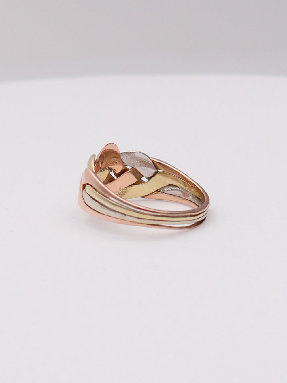 14k Tri-Color Puzzle Ring