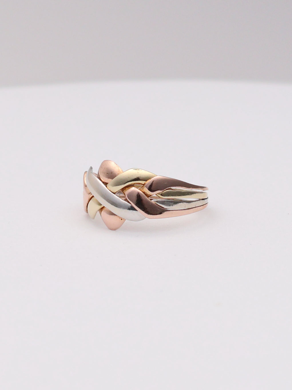 14k Tri-Color Puzzle Ring