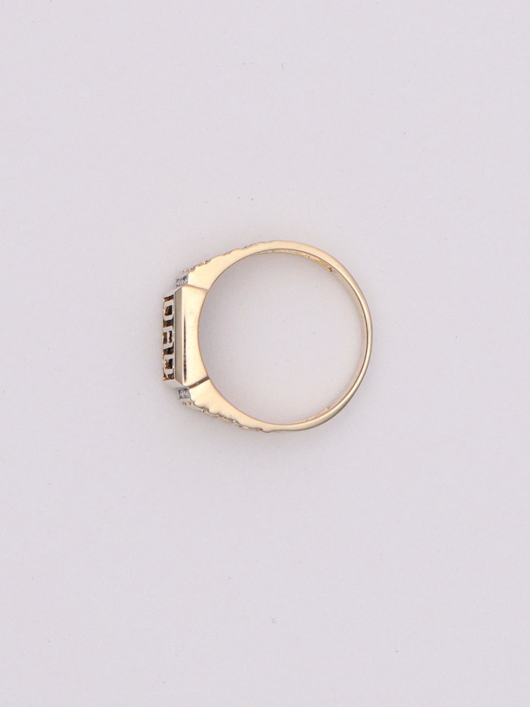 10k "DAD" Nugget Ring