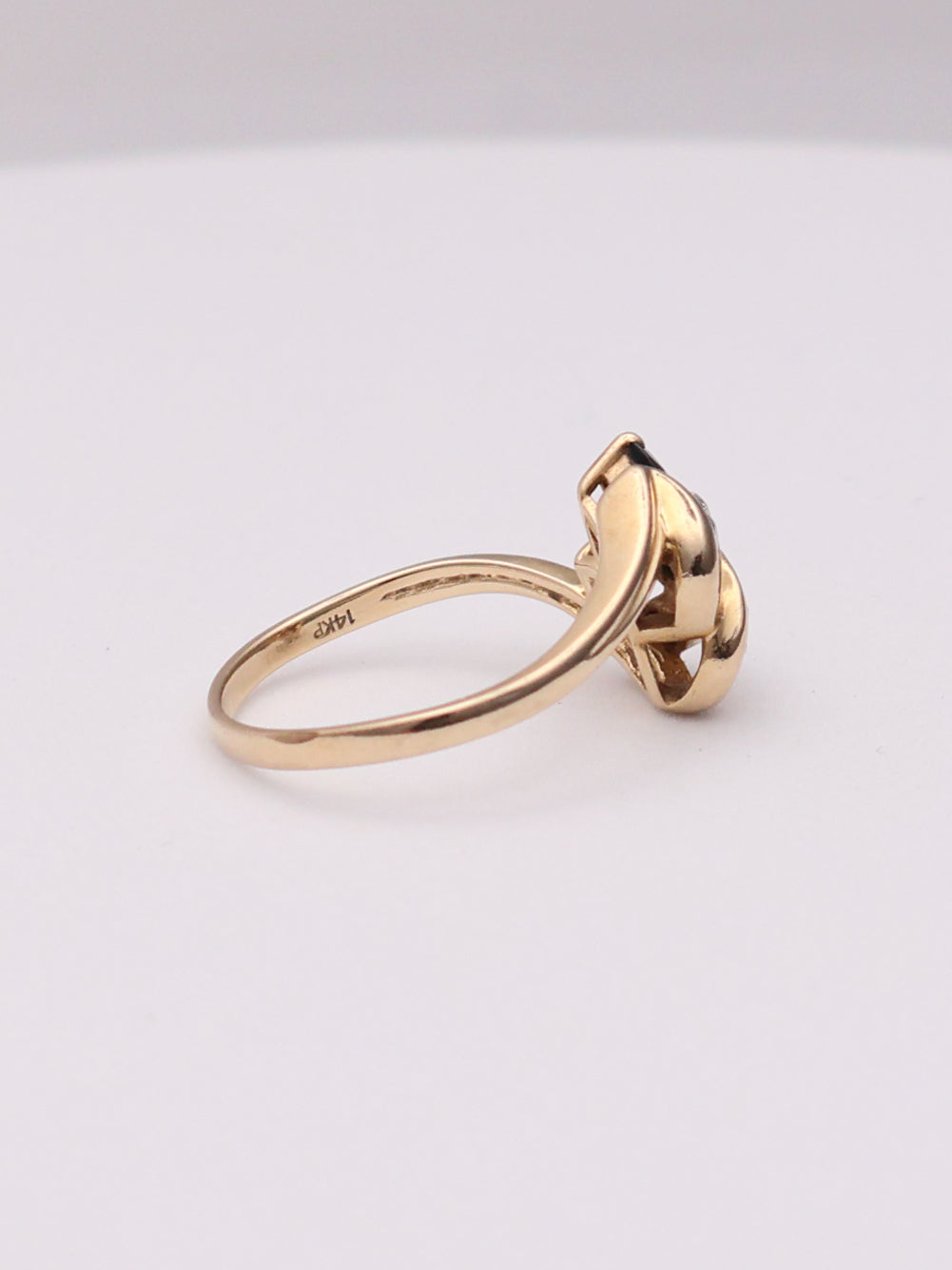 14k Diamond Onyx Ring