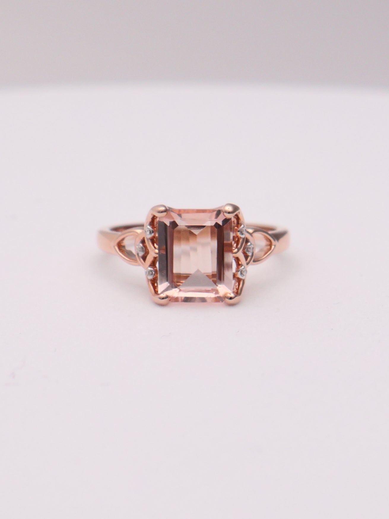 10k RG Pink Emerald Ring