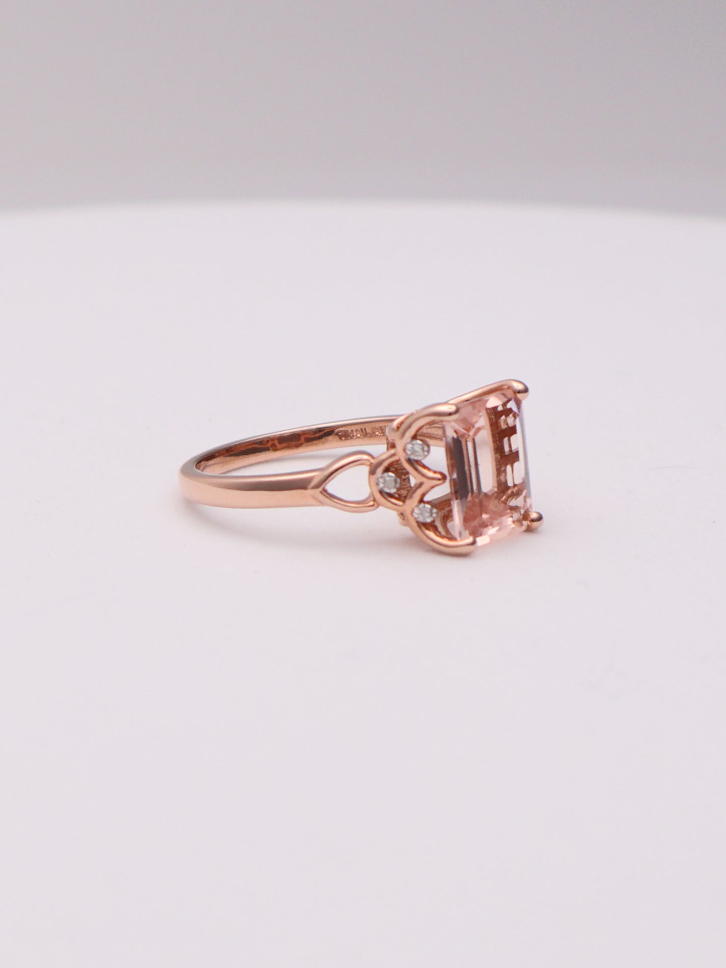 10k RG Pink Emerald Ring