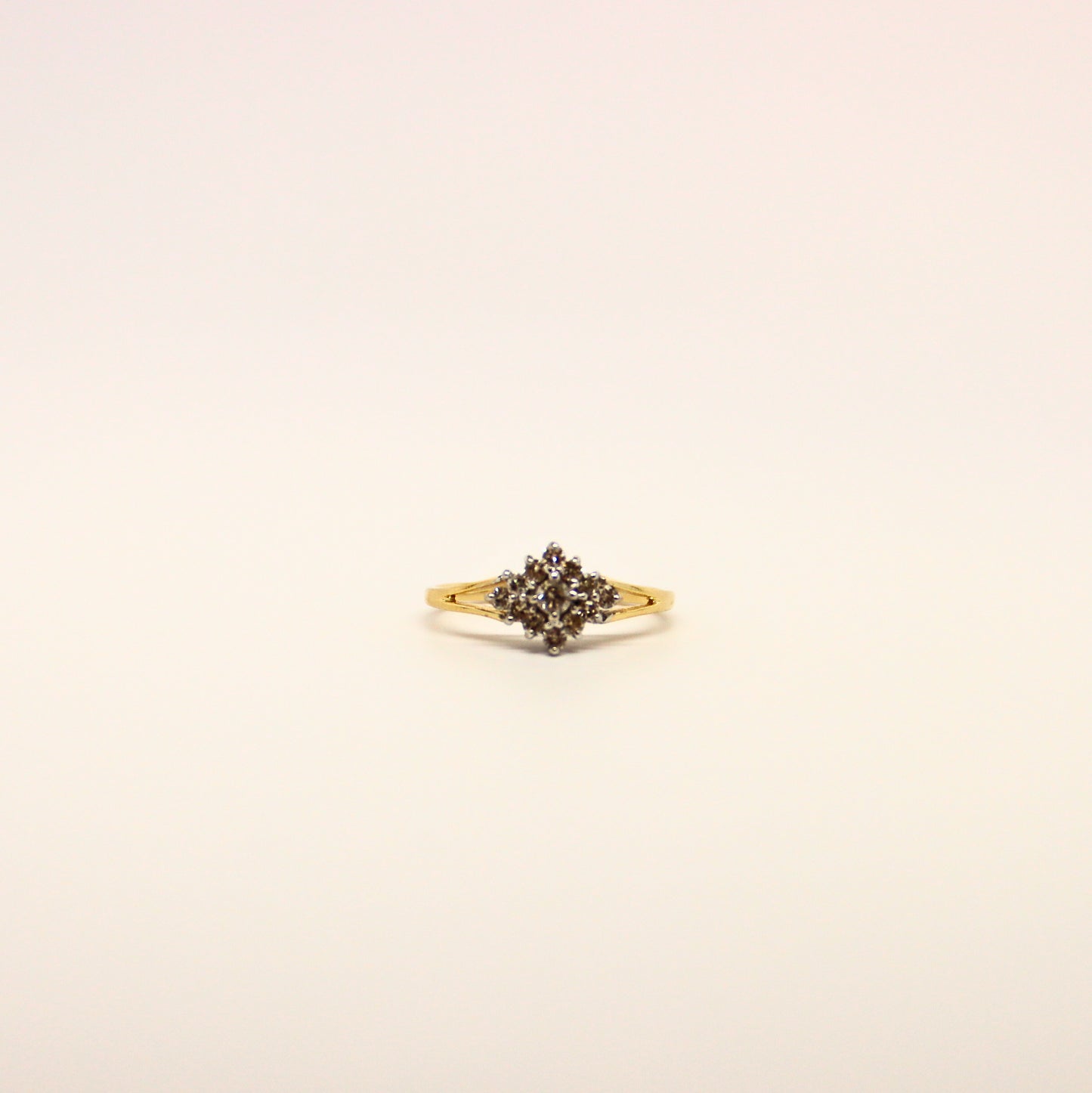 14k Diamond Cluster Ring