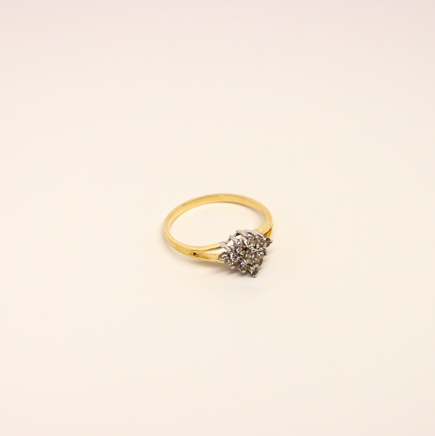 14k Diamond Cluster Ring