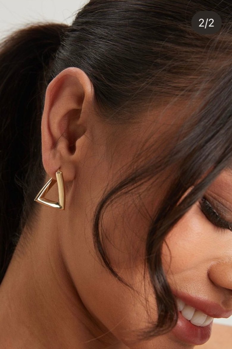 Triangular Hoop Earrings