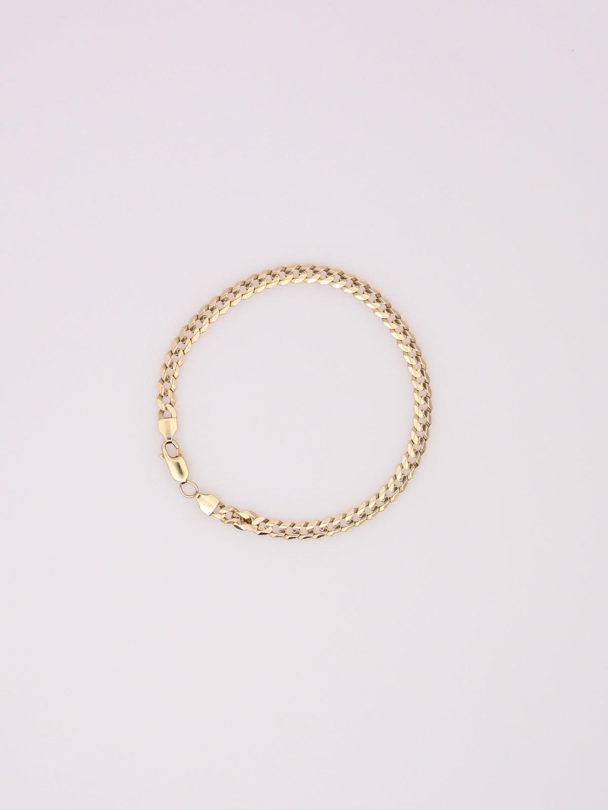 14K Yellow Gold Curb Link Bracelet