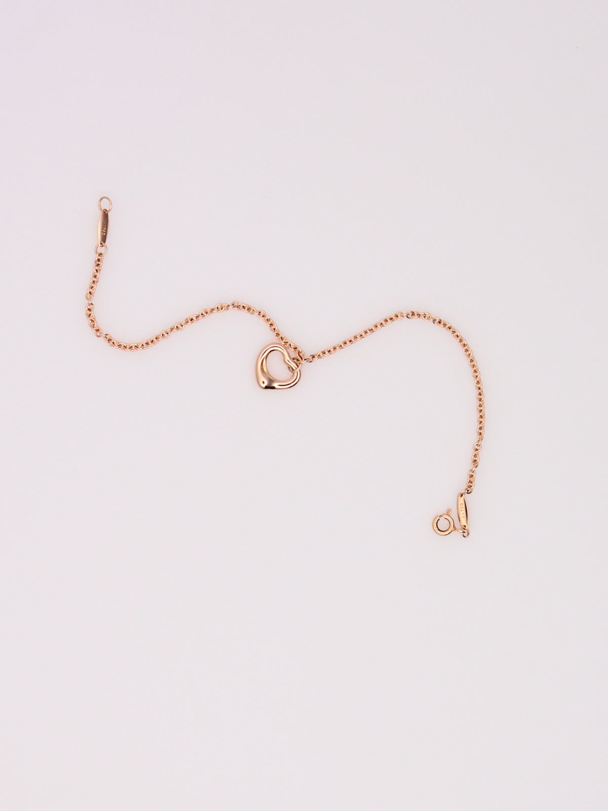 18K Rose Gold Tiffany & Co Elsa Peretti Open Heart Bracelet