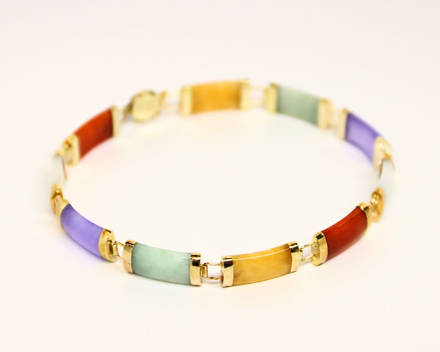 14k Multi-Jade Bracelet