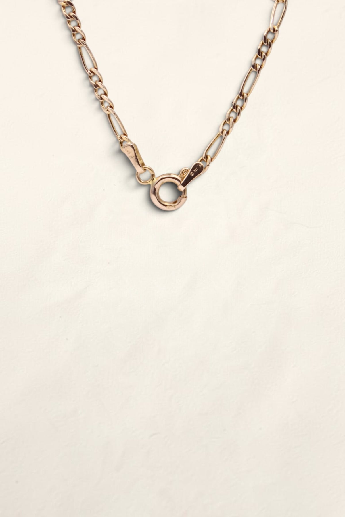 14K Yellow Gold Figaro Necklace 18in