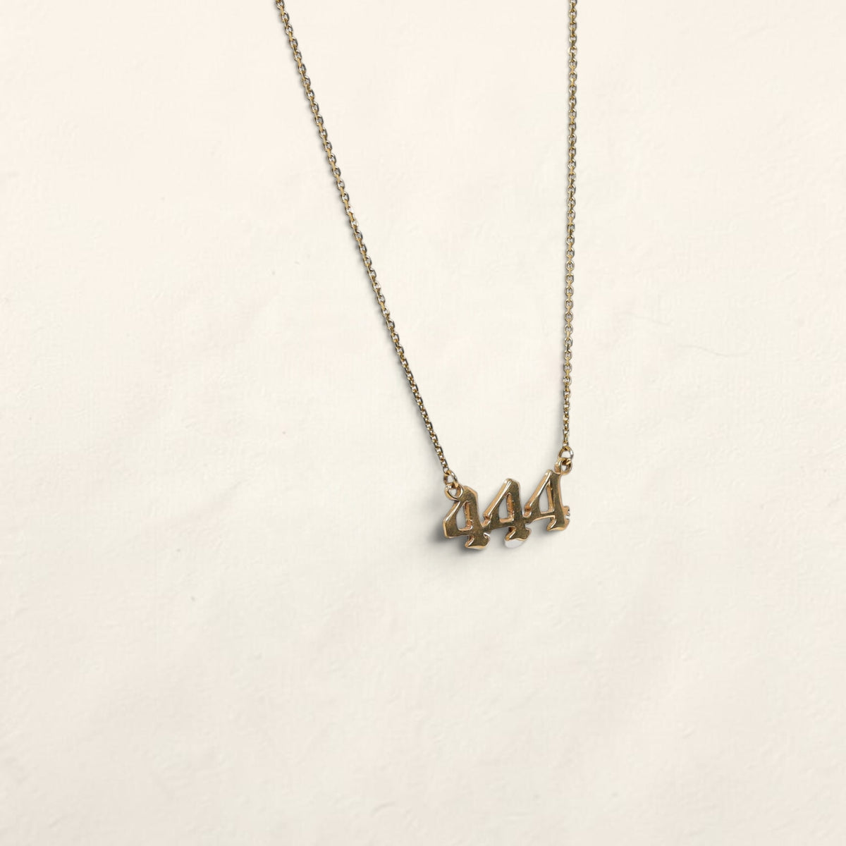 14k Yellow Gold "444" Angel Necklace