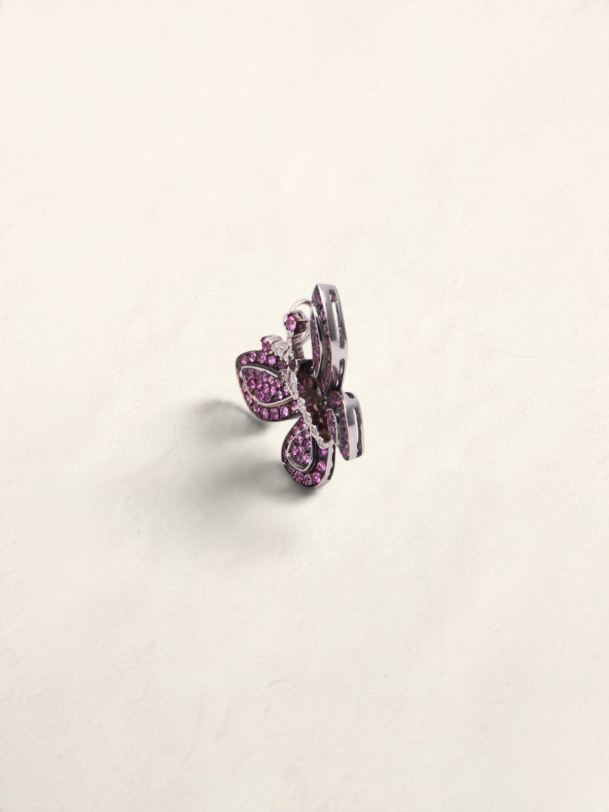 18K Sapphire and Diamond Butterfly Pendant