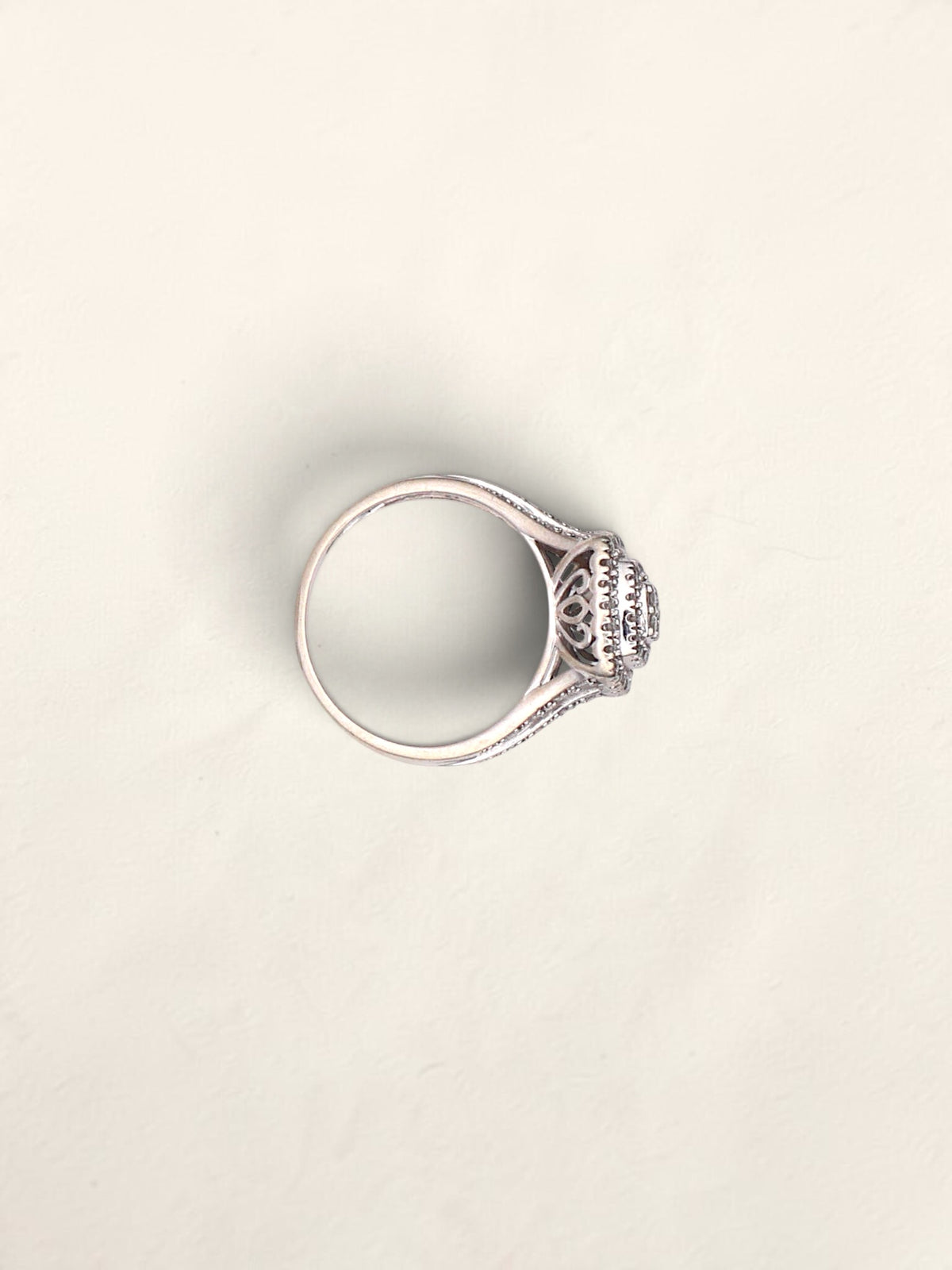 10k Diamond Cushion Ring