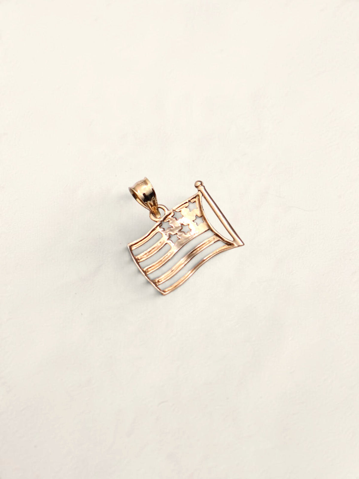 10k American Flag Pendant