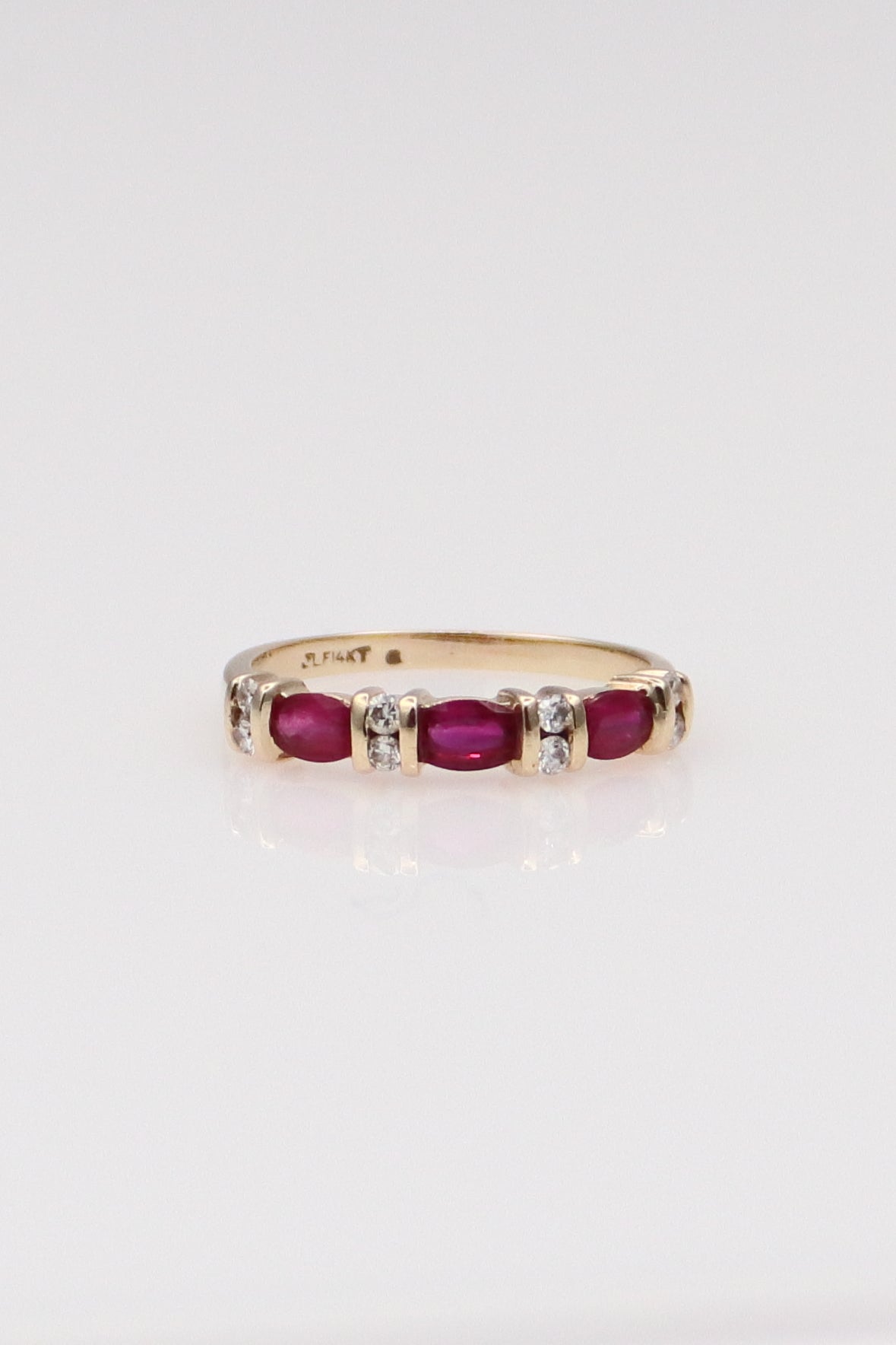 14K Yellow Gold Pink Ring