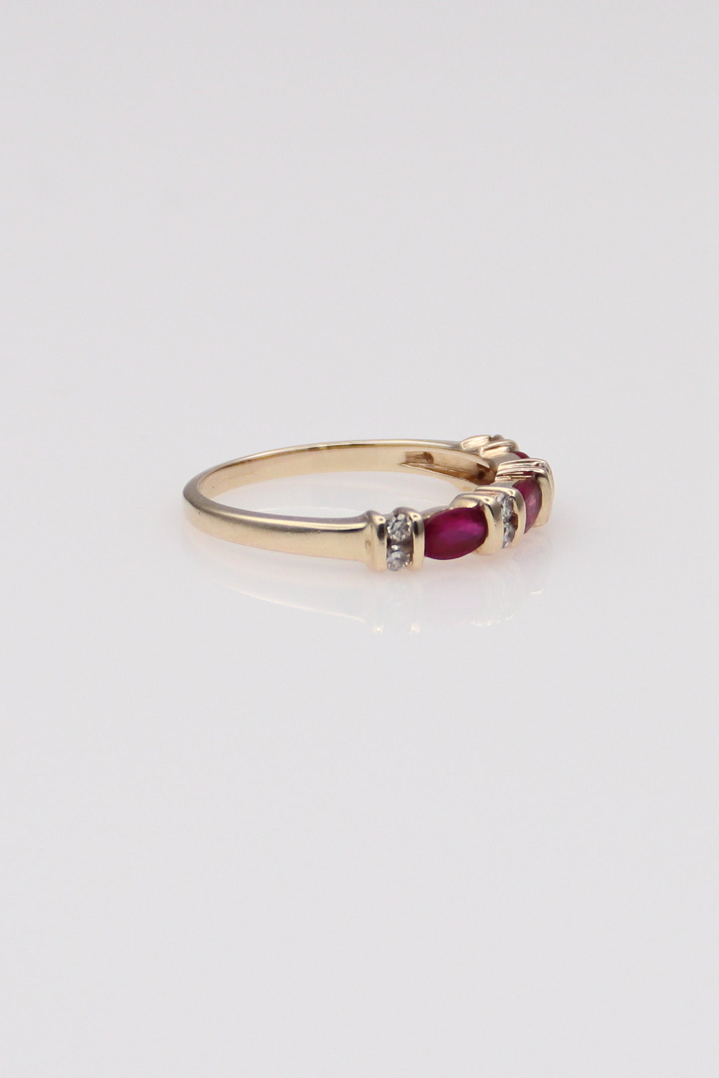 14K Yellow Gold Pink Ring