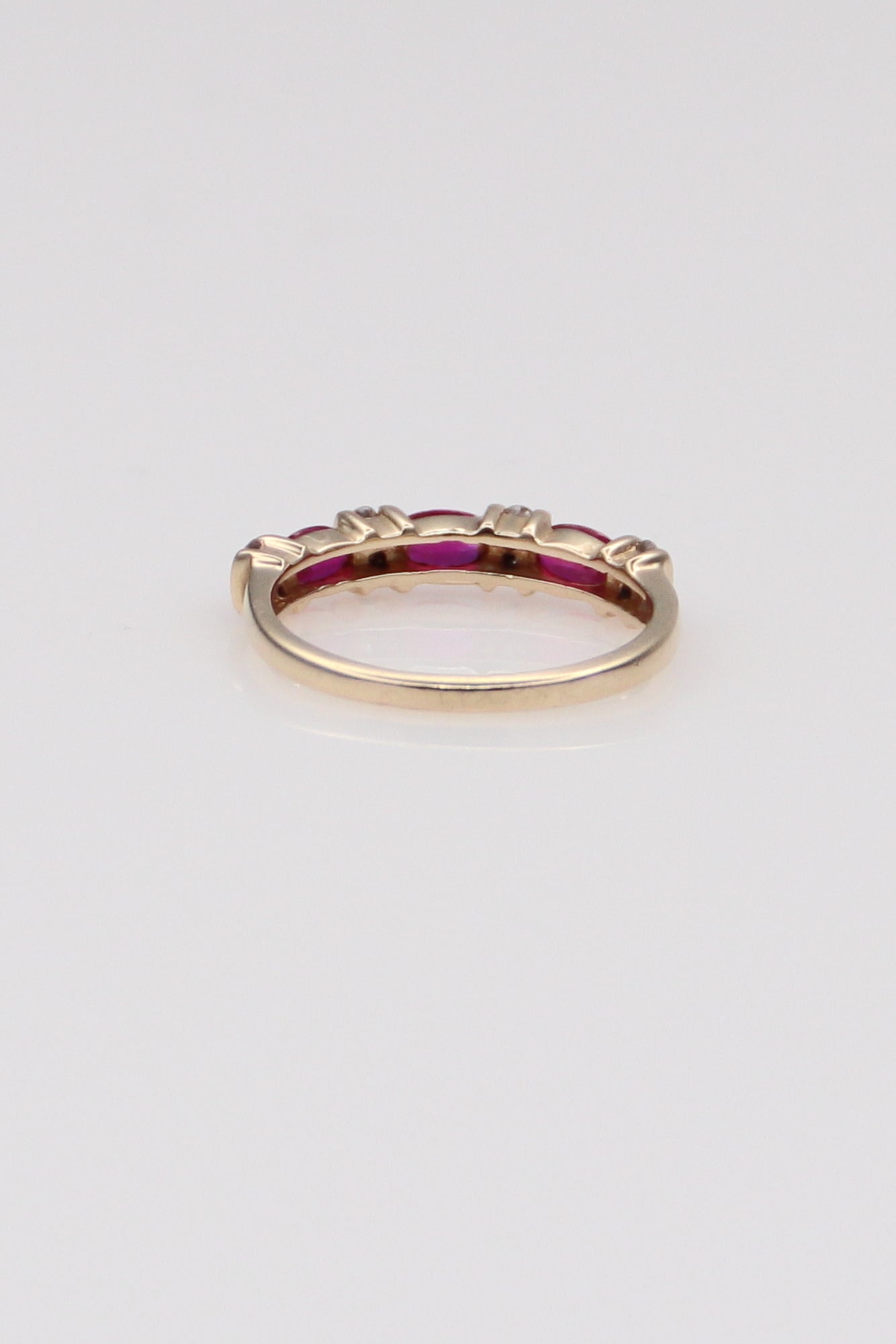 14K Yellow Gold Pink Ring