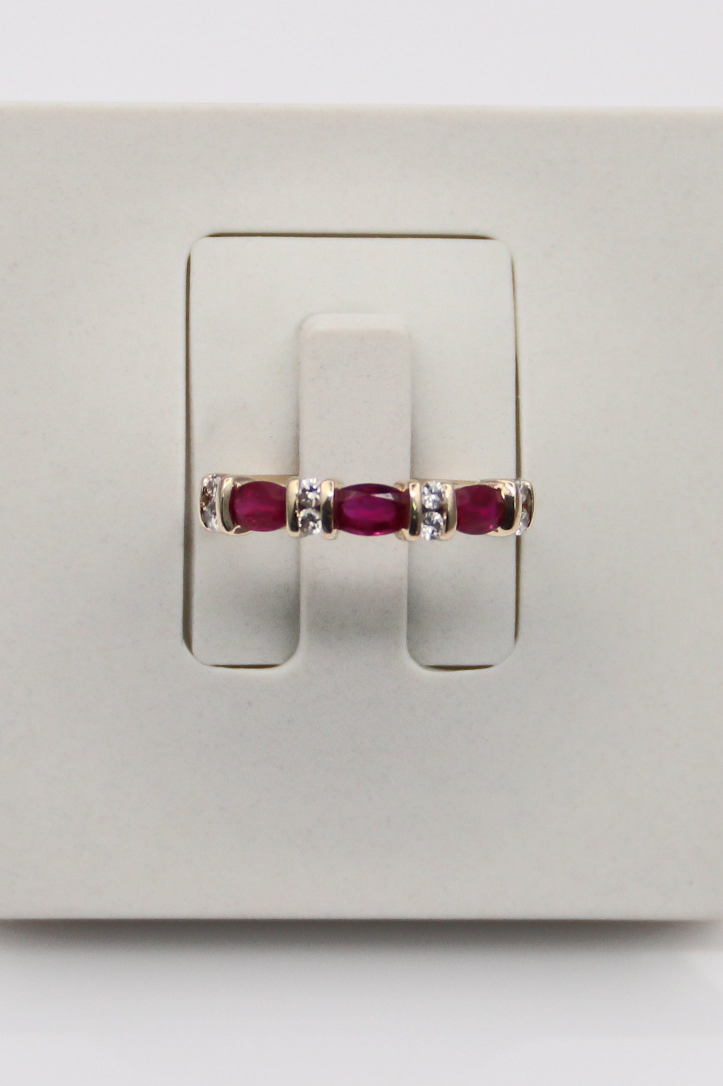 14K Yellow Gold Pink Ring