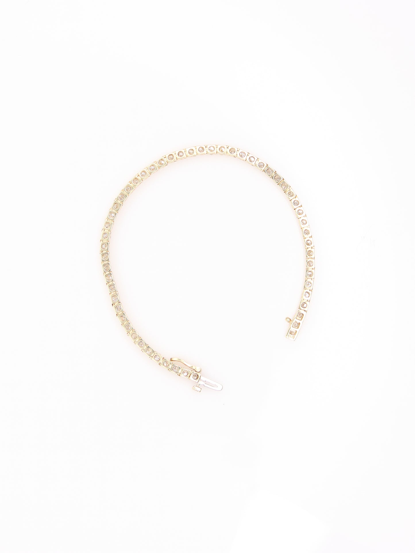 14K Yellow Gold Diamond Tennis Bracelet