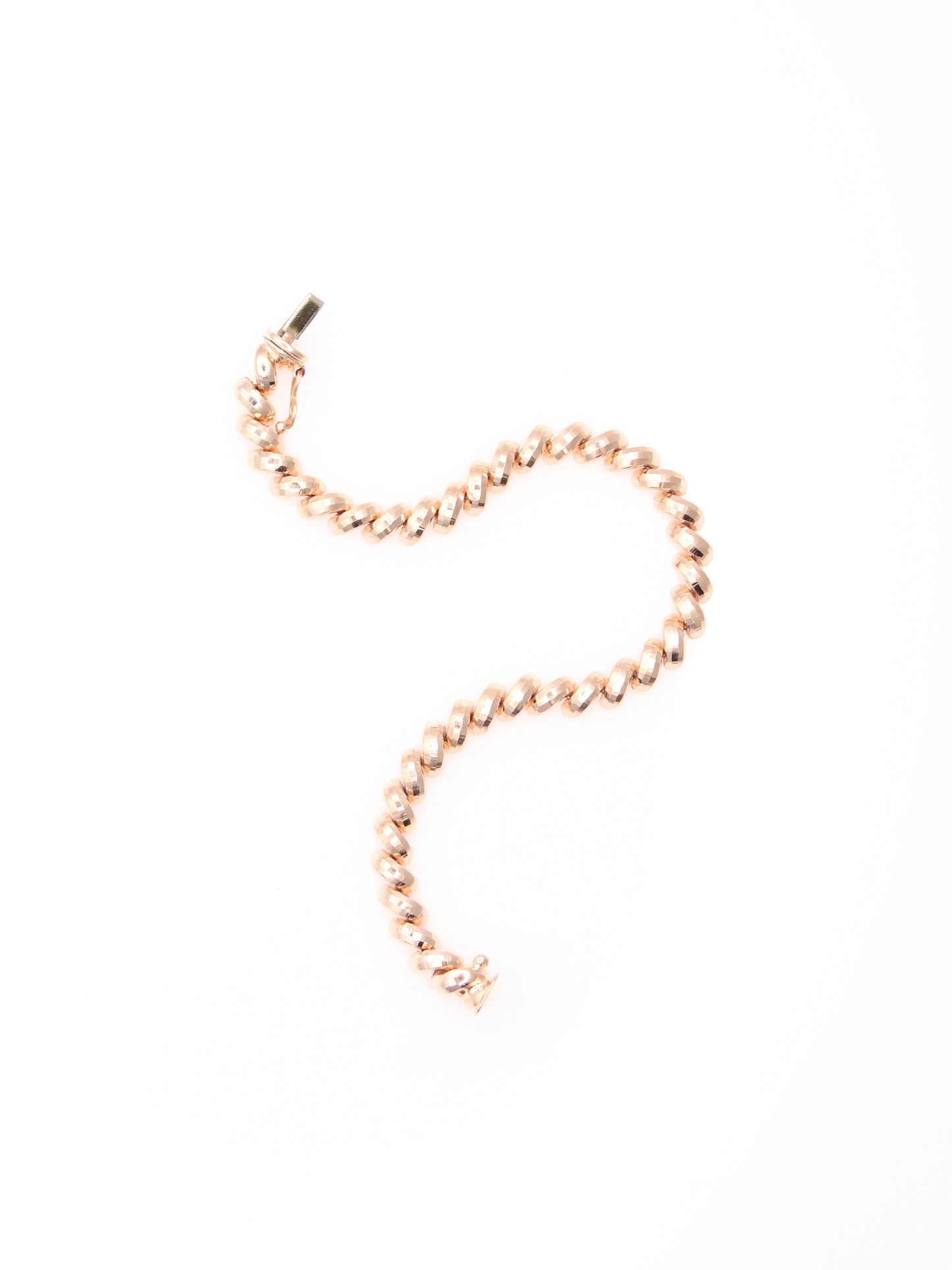 14K Rose Gold Disco Bracelet
