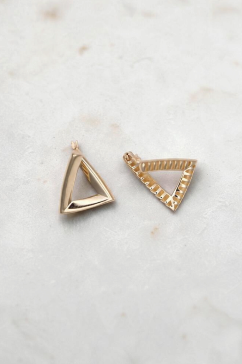 Triangular Hoop Earrings