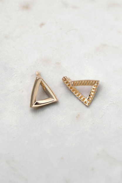 Triangular Hoop Earrings