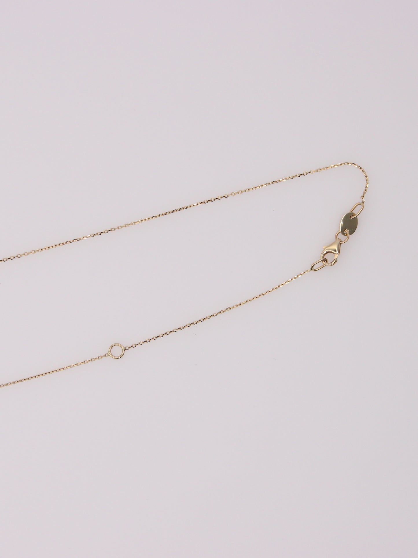 14K Yellow Gold Mini Opal Cross Pendant Necklace
