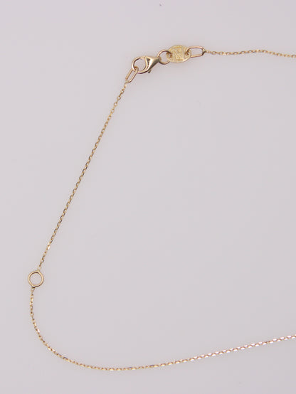 14K Yellow Gold Rain Cloud and Star Pendant Necklace