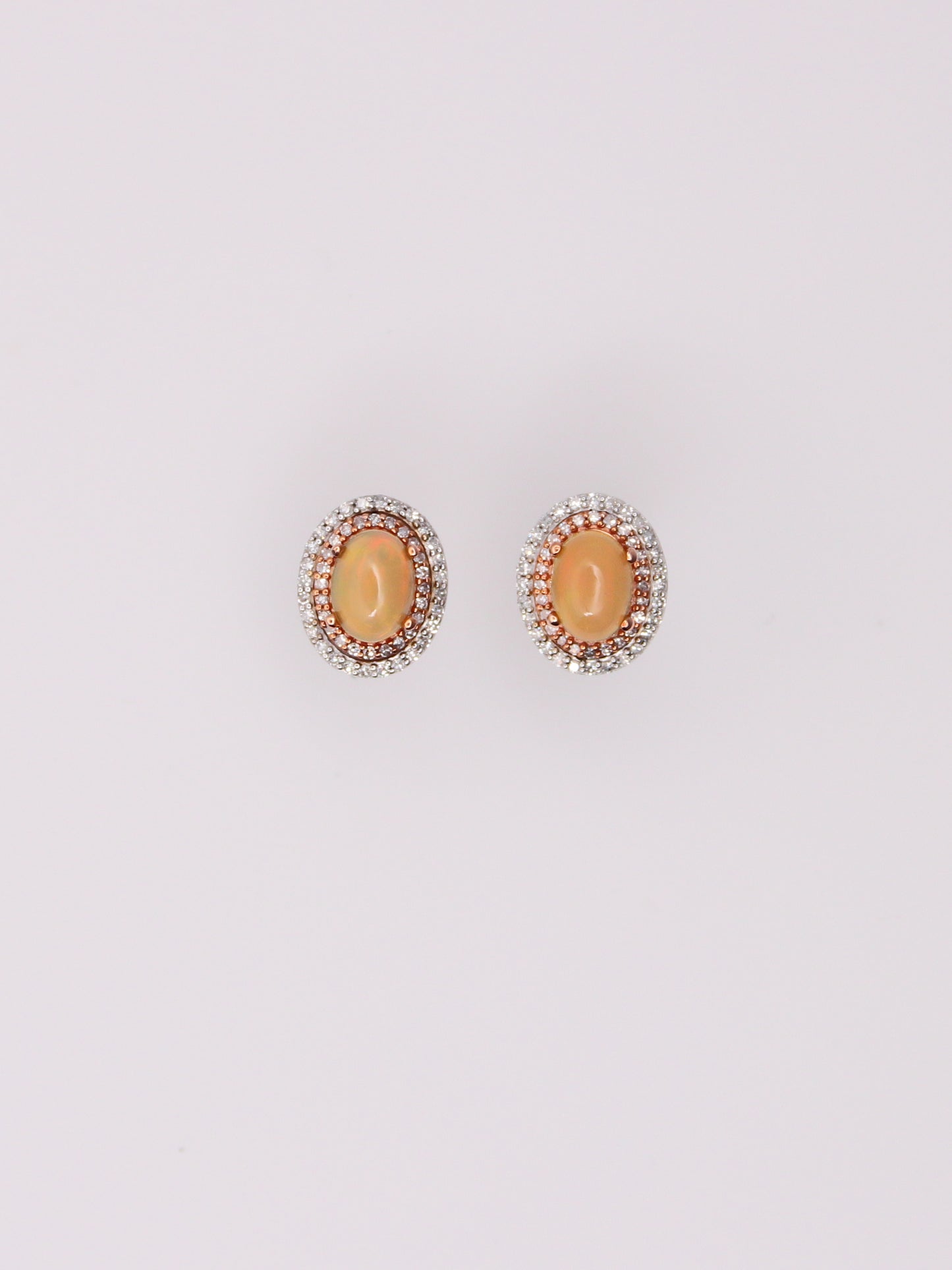 14K Two-Tone Effy Ethiopian Opal and Diamond Earrings