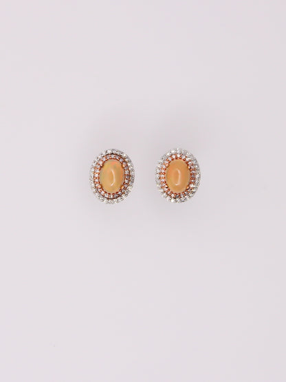 14K Two-Tone Effy Ethiopian Opal and Diamond Earrings