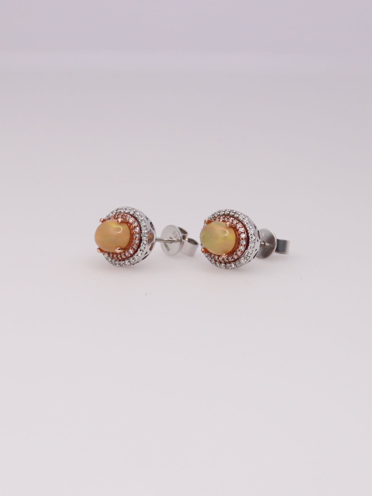 14K Two-Tone Effy Ethiopian Opal and Diamond Earrings
