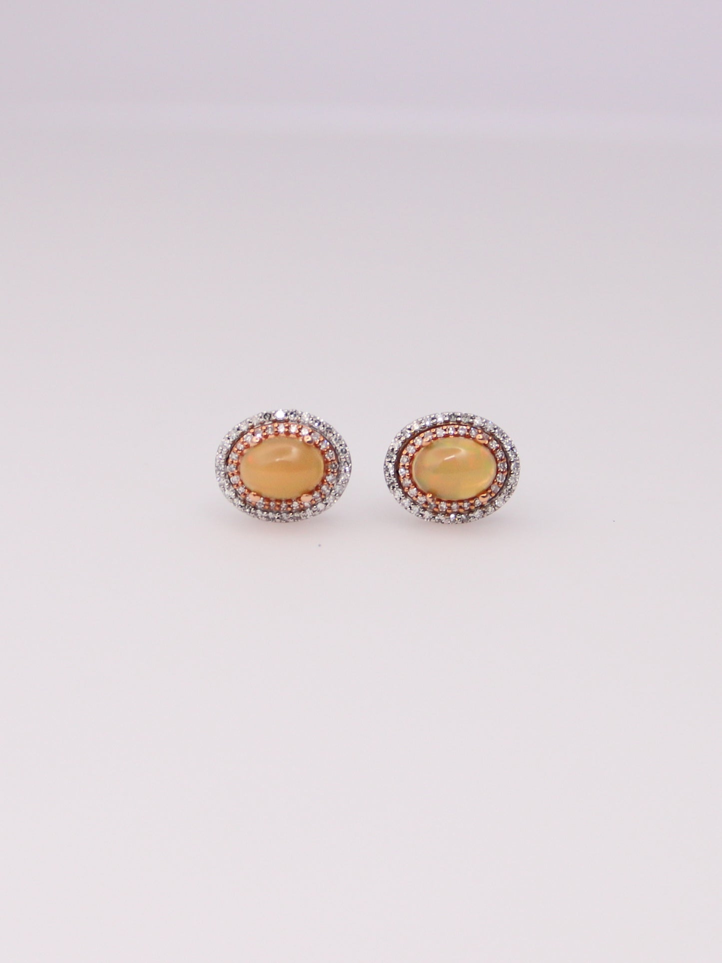 14K Two-Tone Effy Ethiopian Opal and Diamond Earrings