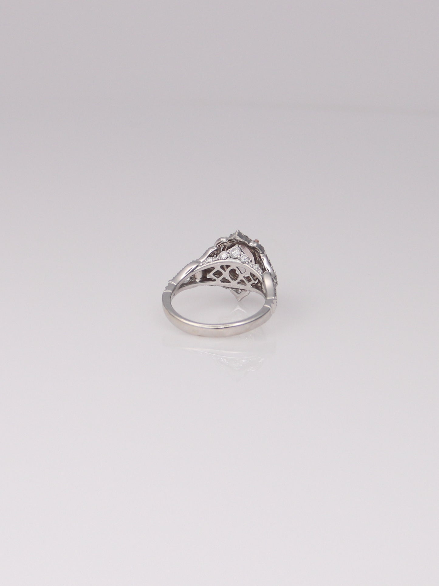 14k Two Tone Enchanted Disney Aurora Morganite and Diamond Ring