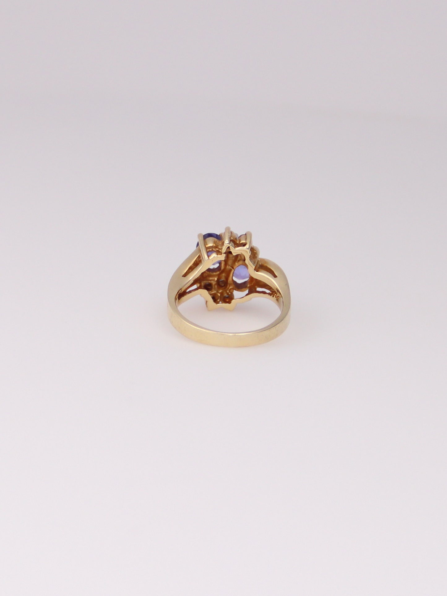14K Yellow Gold Levian Blueberry Tanzanite Diamond Ring
