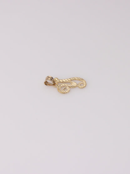 14K Yellow Gold 'Y' Initial Pendant