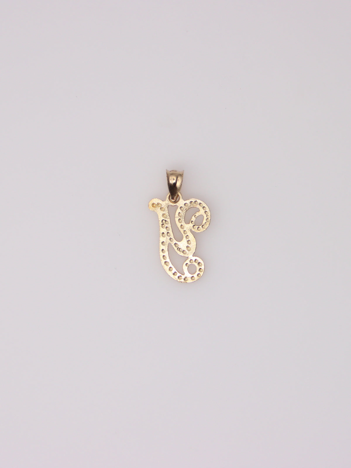 14K Yellow Gold 'Y' Initial Pendant