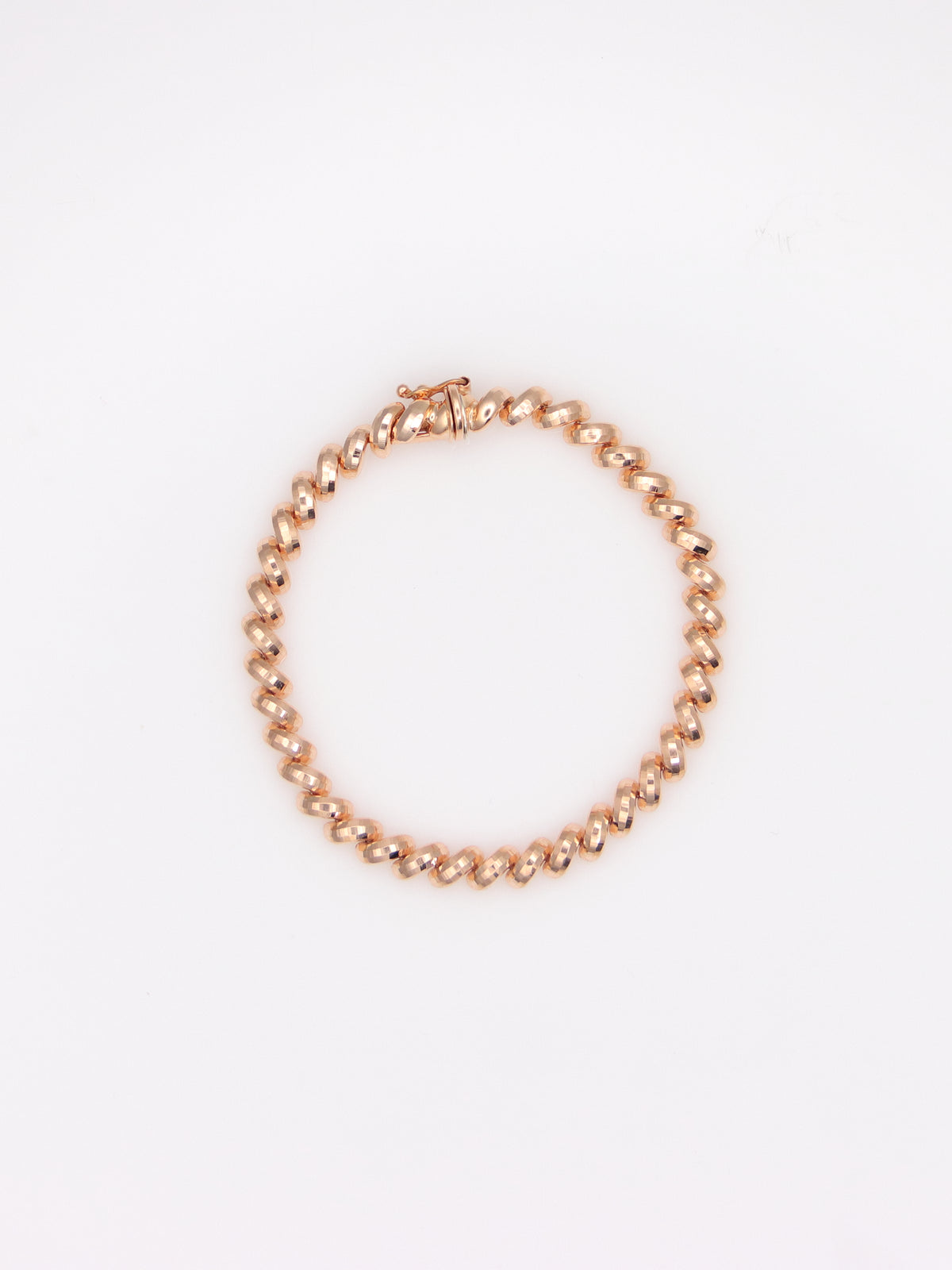 14K Rose Gold Disco Bracelet