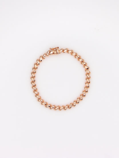 14K Rose Gold Disco Bracelet
