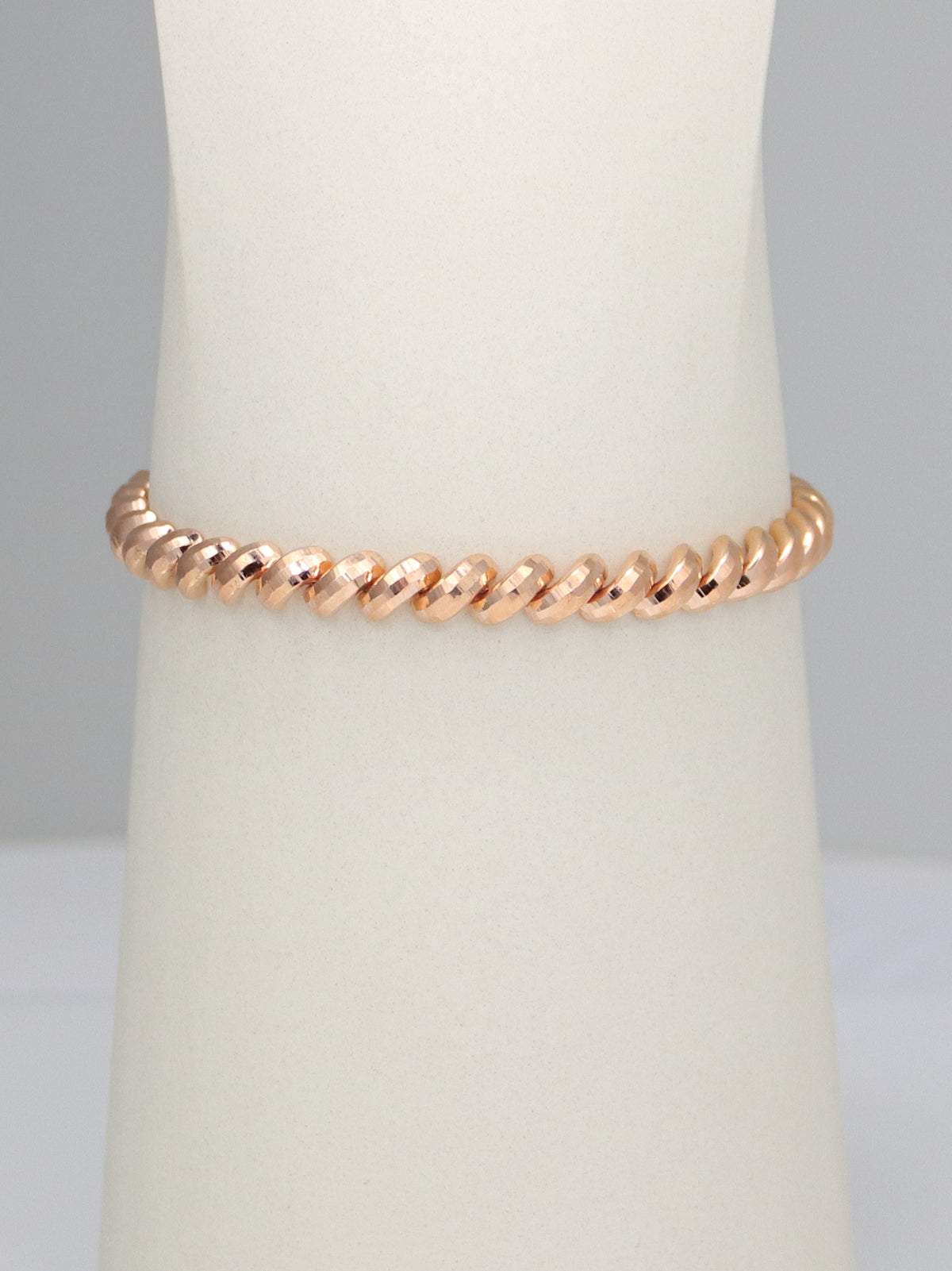 14K Rose Gold Disco Bracelet