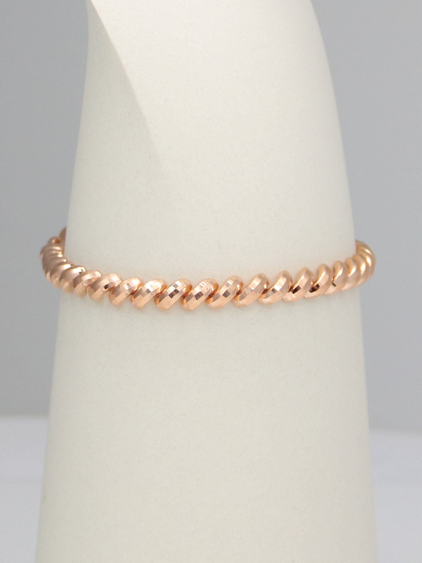 14K Rose Gold Disco Bracelet