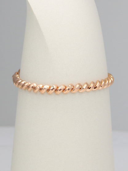 14K Rose Gold Disco Bracelet
