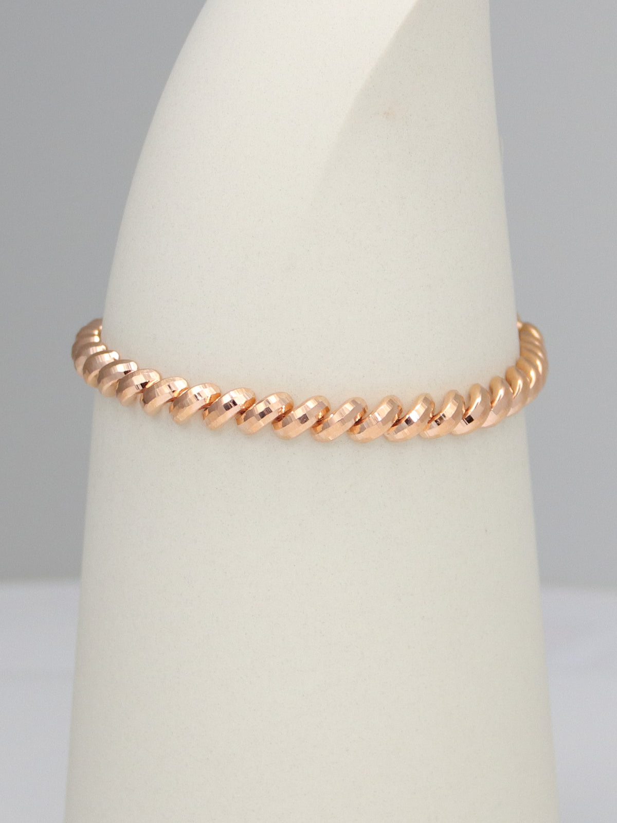 14K Rose Gold Disco Bracelet