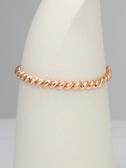 14K Rose Gold Disco Bracelet