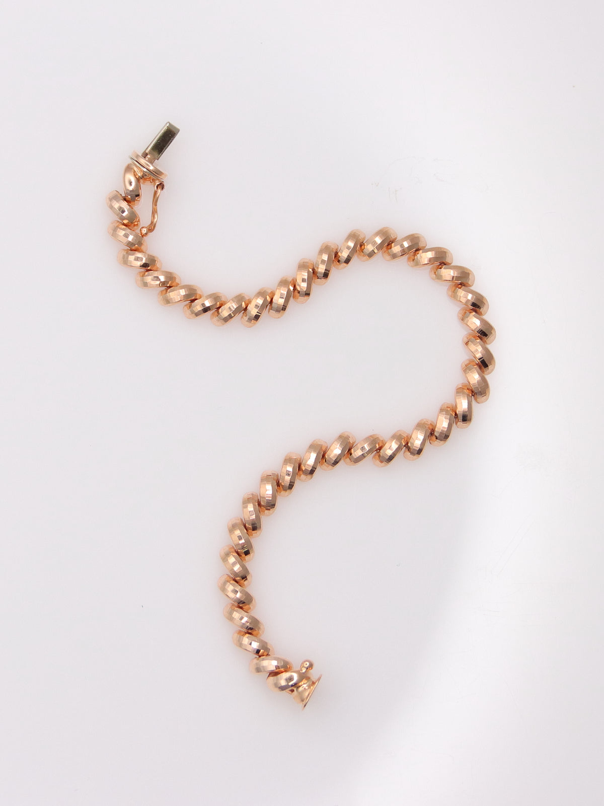 14K Rose Gold Disco Bracelet