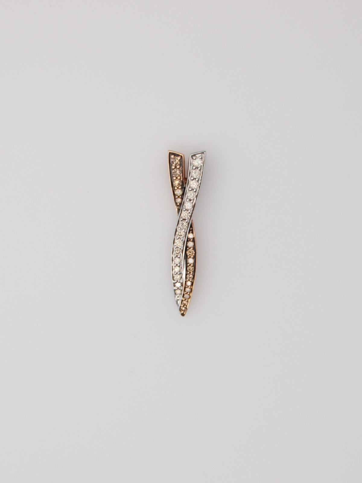 14K Two-Tone Levian Chocolate Diamond Pendant