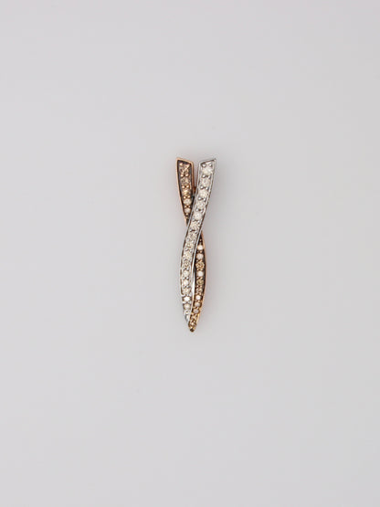 14K Two-Tone Levian Chocolate Diamond Pendant