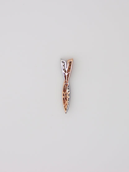 14K Two-Tone Levian Chocolate Diamond Pendant
