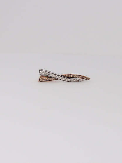 14K Two-Tone Levian Chocolate Diamond Pendant