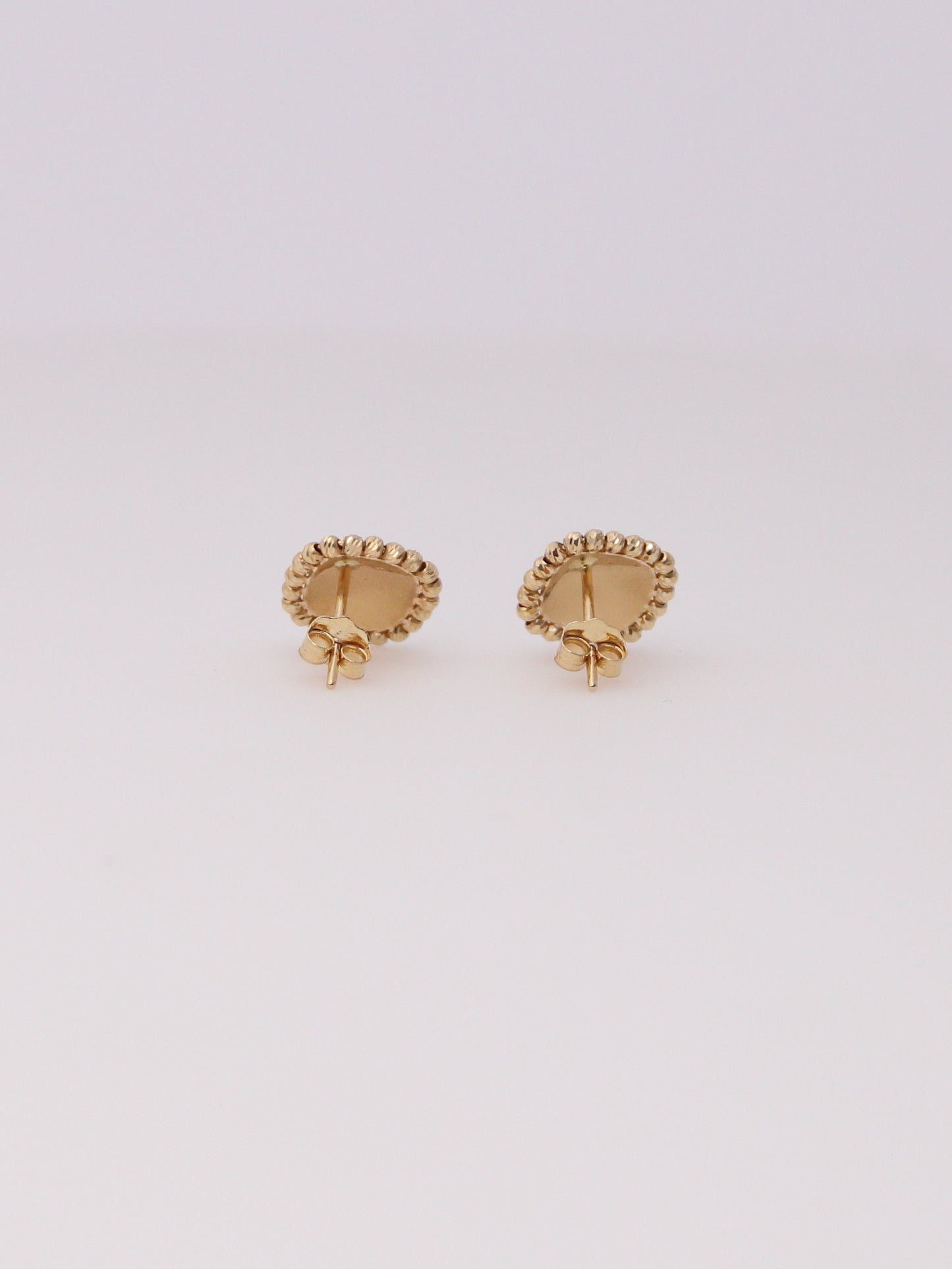 18K Two-Tone Mirror Earrings