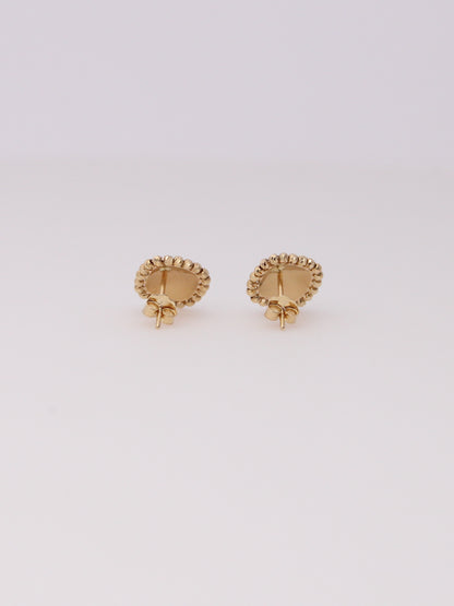 18K Two-Tone Mirror Earrings